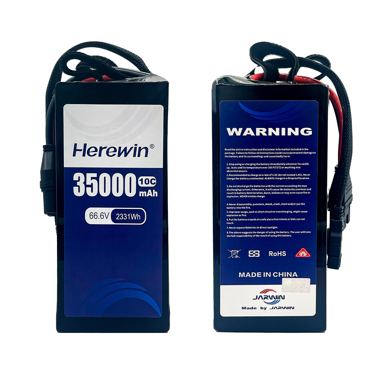 High Voltage Semi-Solid 18S1P 66.6V 35000mAh UAV Battery