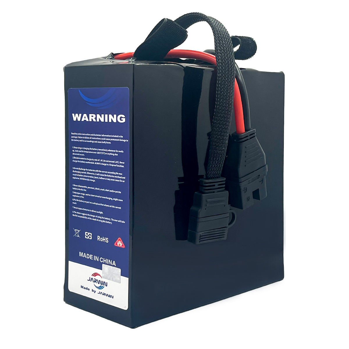 18S1P 66.6V 35000mAh semi-solid UAV battery back view