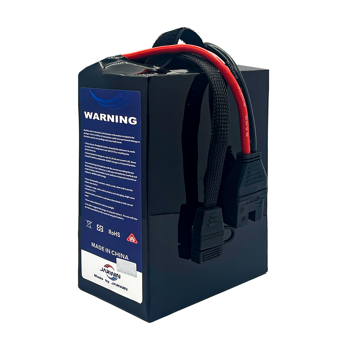 14S1P 51.8V 35000mAh semi-solid UAV battery back view