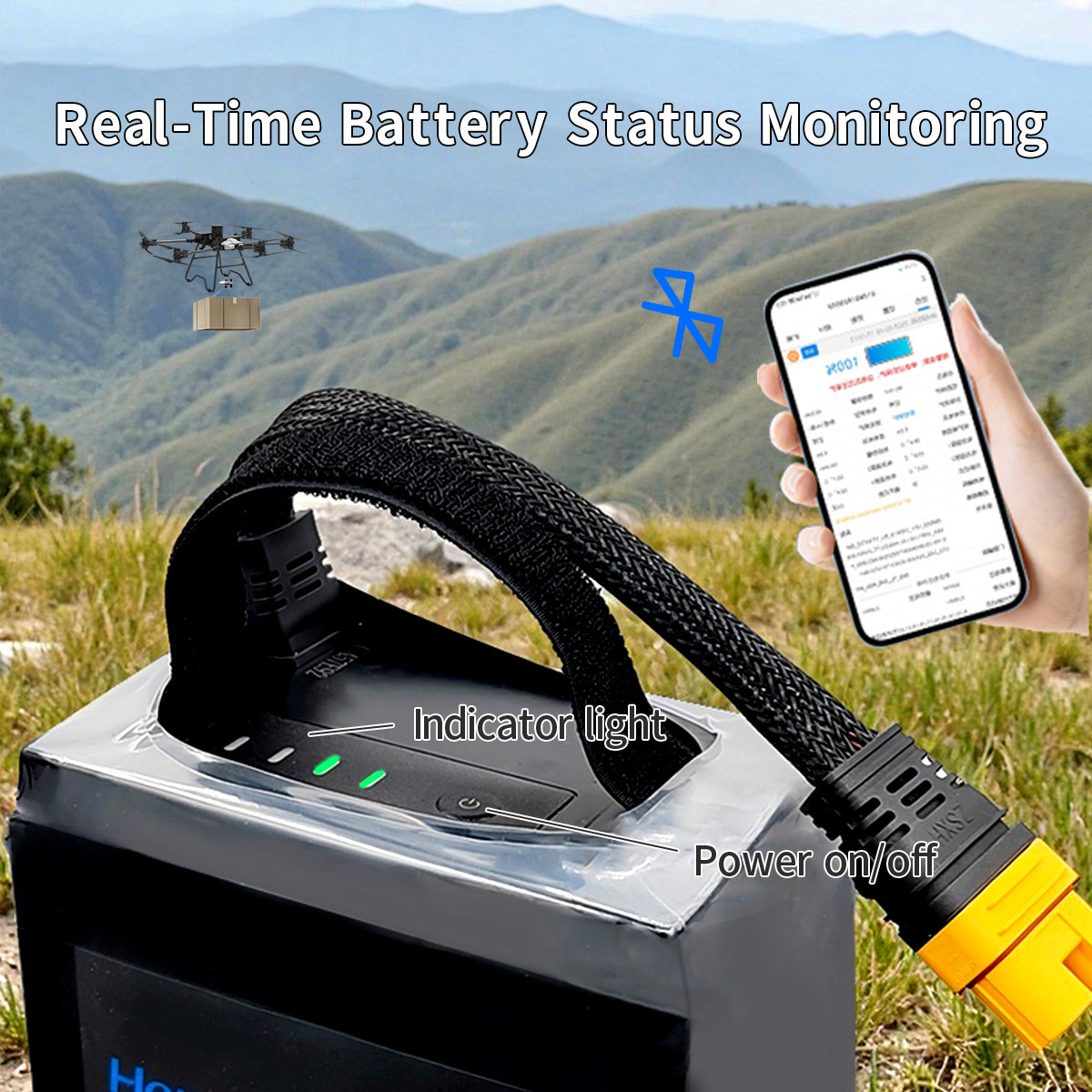 14S1P 53.2V 22000mAh Soft Pack Smart UAV Battery Herewin 25C (4)