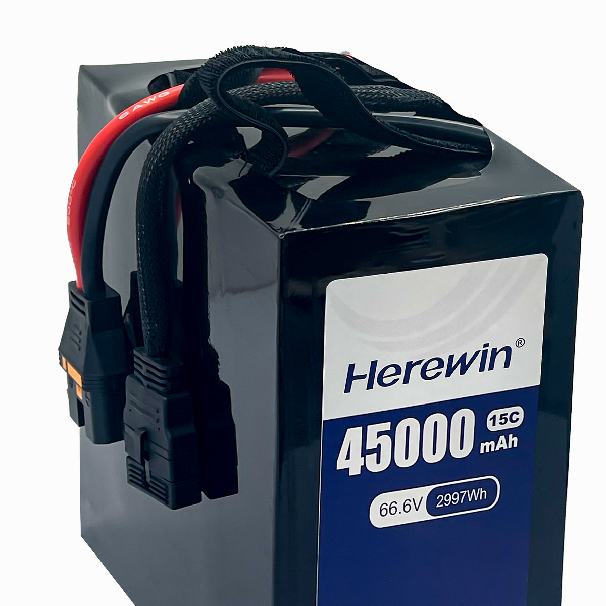 18S1P 66.6V 45000mAh semi-solid UAV battery connector detail