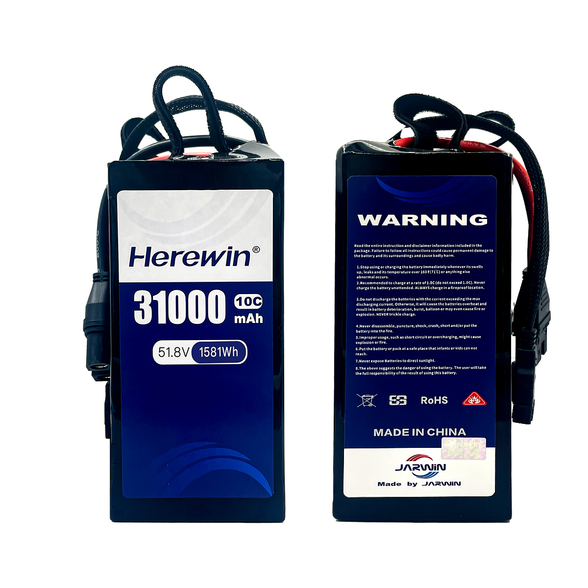 high energy density semi-solid UAV battery side view