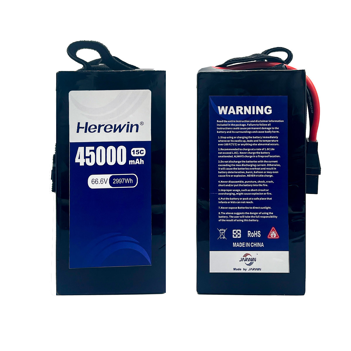 High Voltage Semi-Solid 18S1P 66.6V 45000mAh UAV Battery