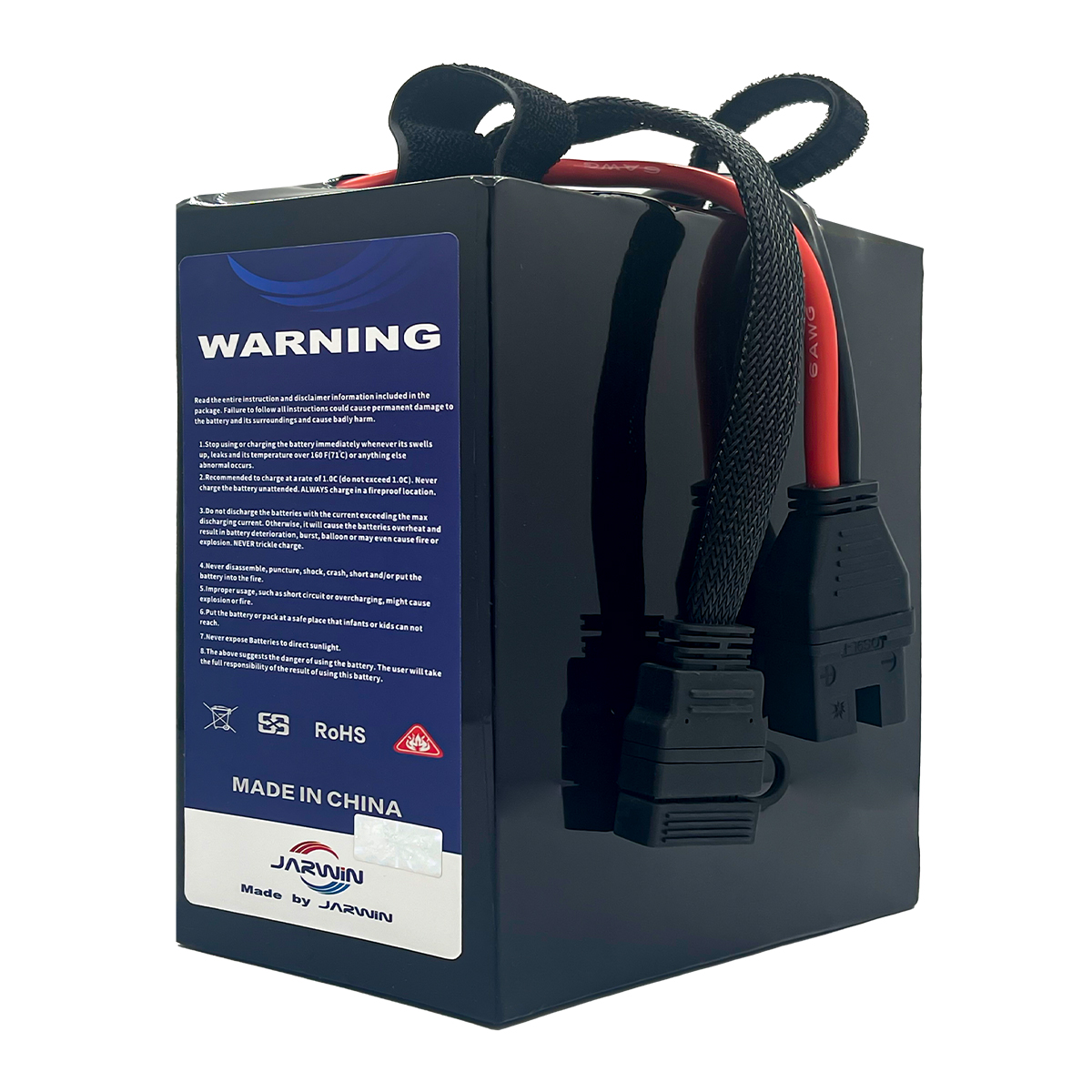 high energy density semi-solid UAV battery back view