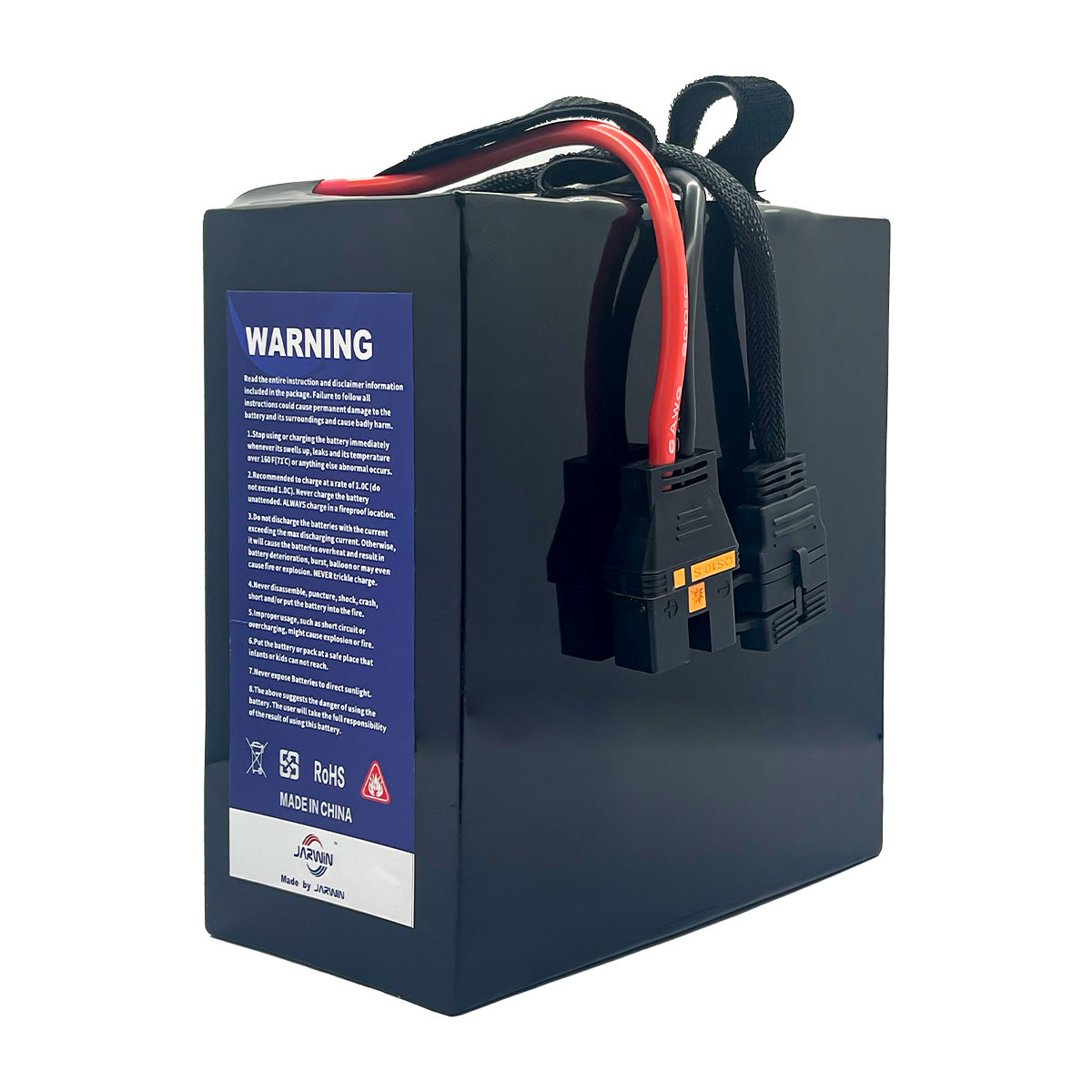 18S1P 66.6V 45000mAh semi-solid UAV battery back view