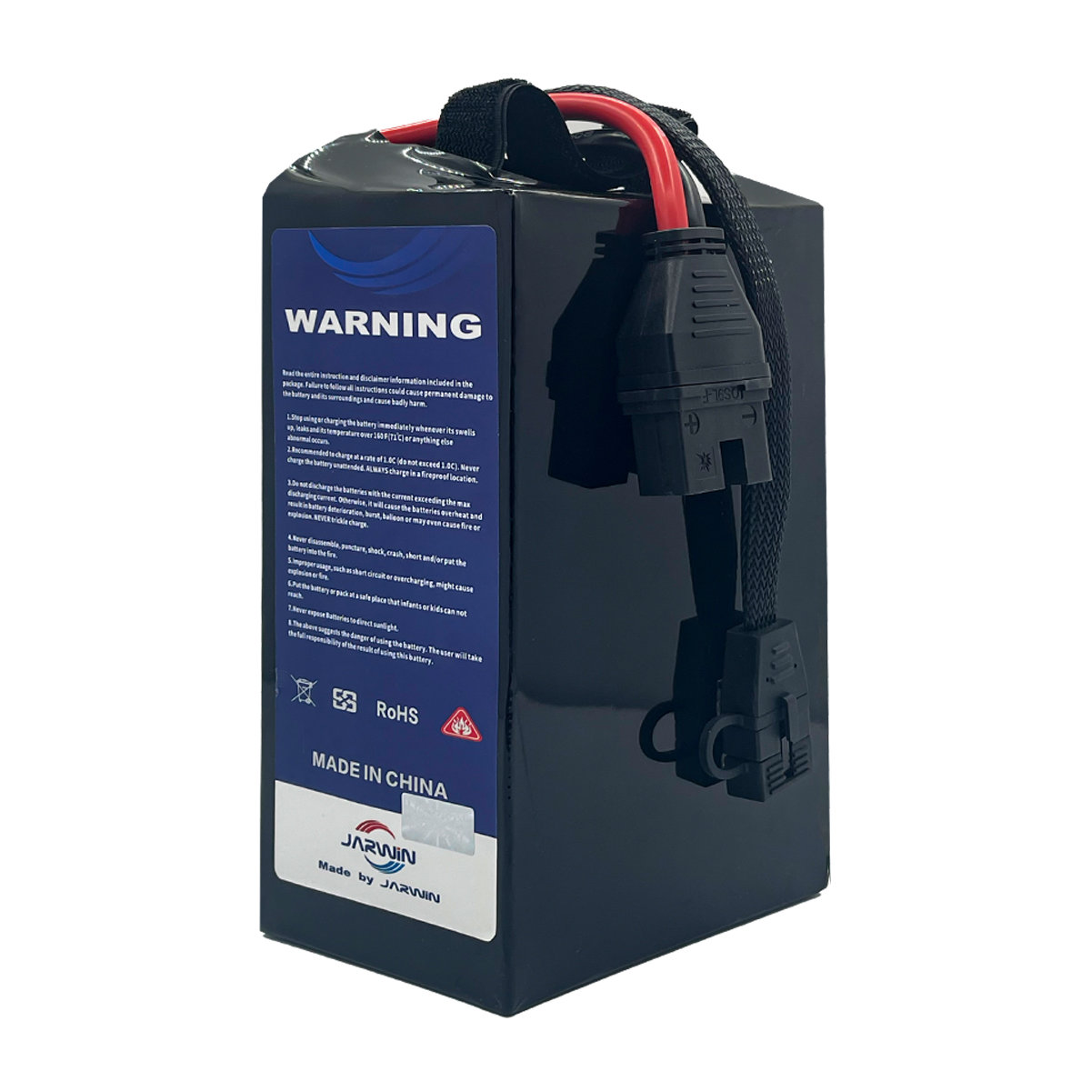 12S1P 44.4V 35000mAh semi-solid UAV battery back view