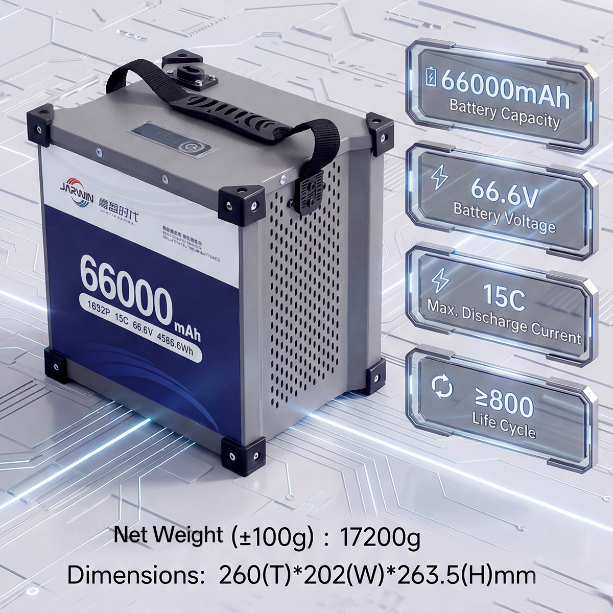 66000mAh 15C 18S2P 66.6V (8)