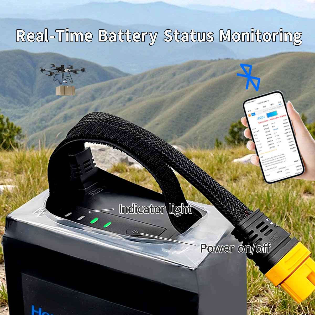 smart pouch UAV battery with BMS and CAN communication
