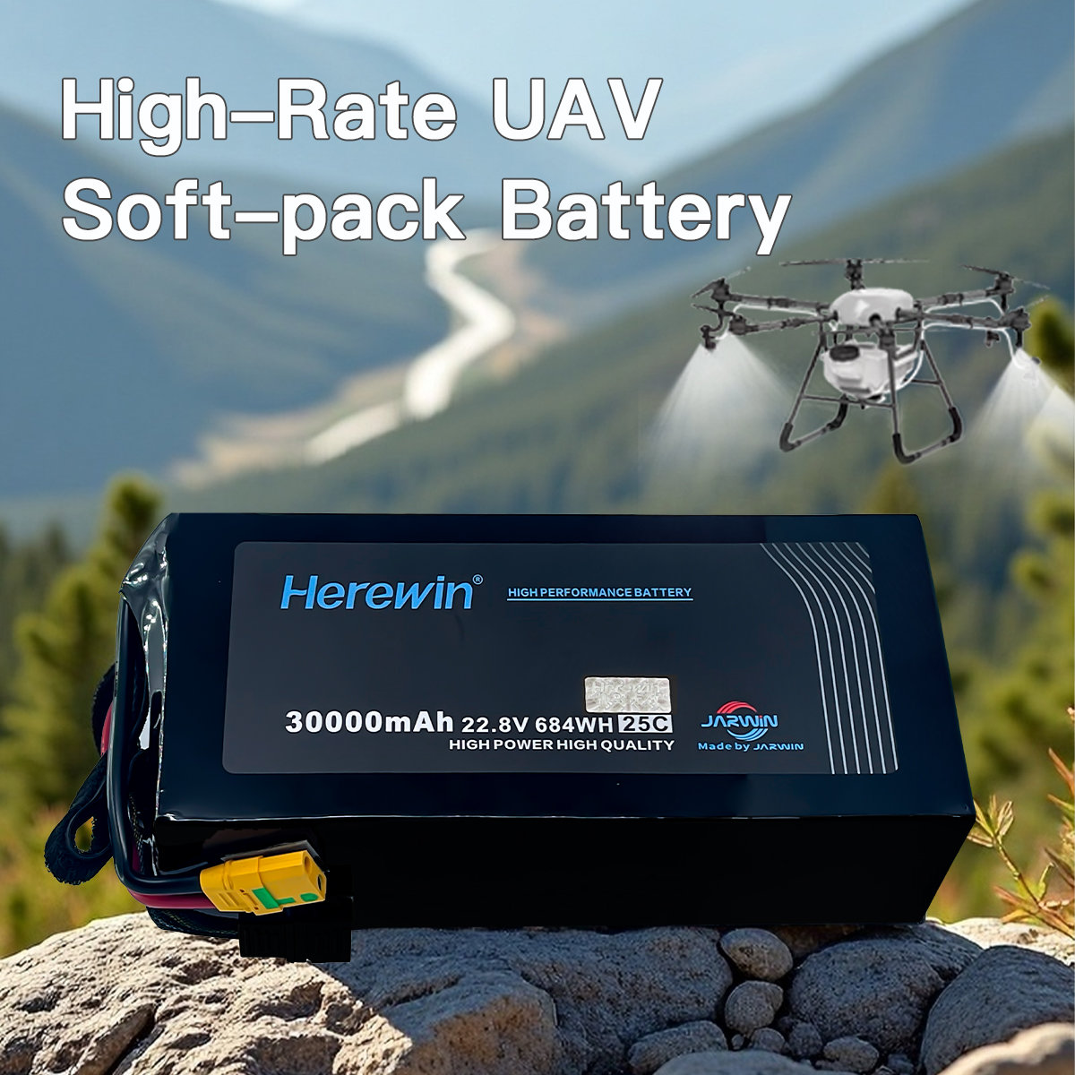 25C agricultural drone battery for crop spraying UAVs