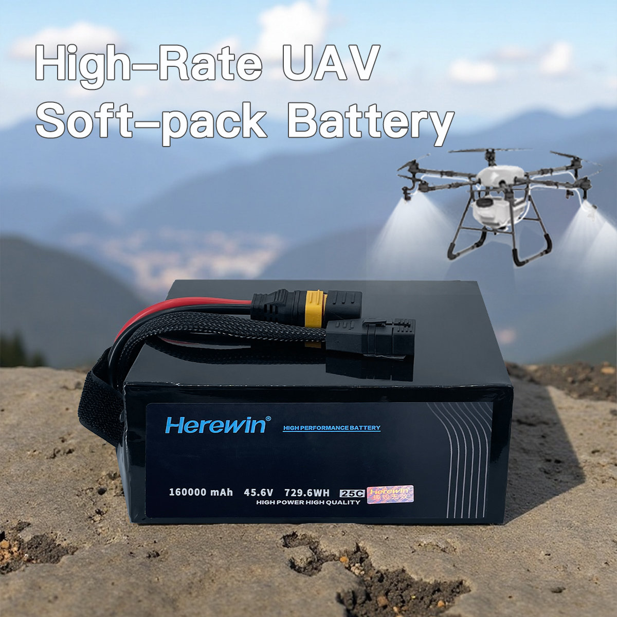 25C agricultural drone battery for crop spraying UAVs