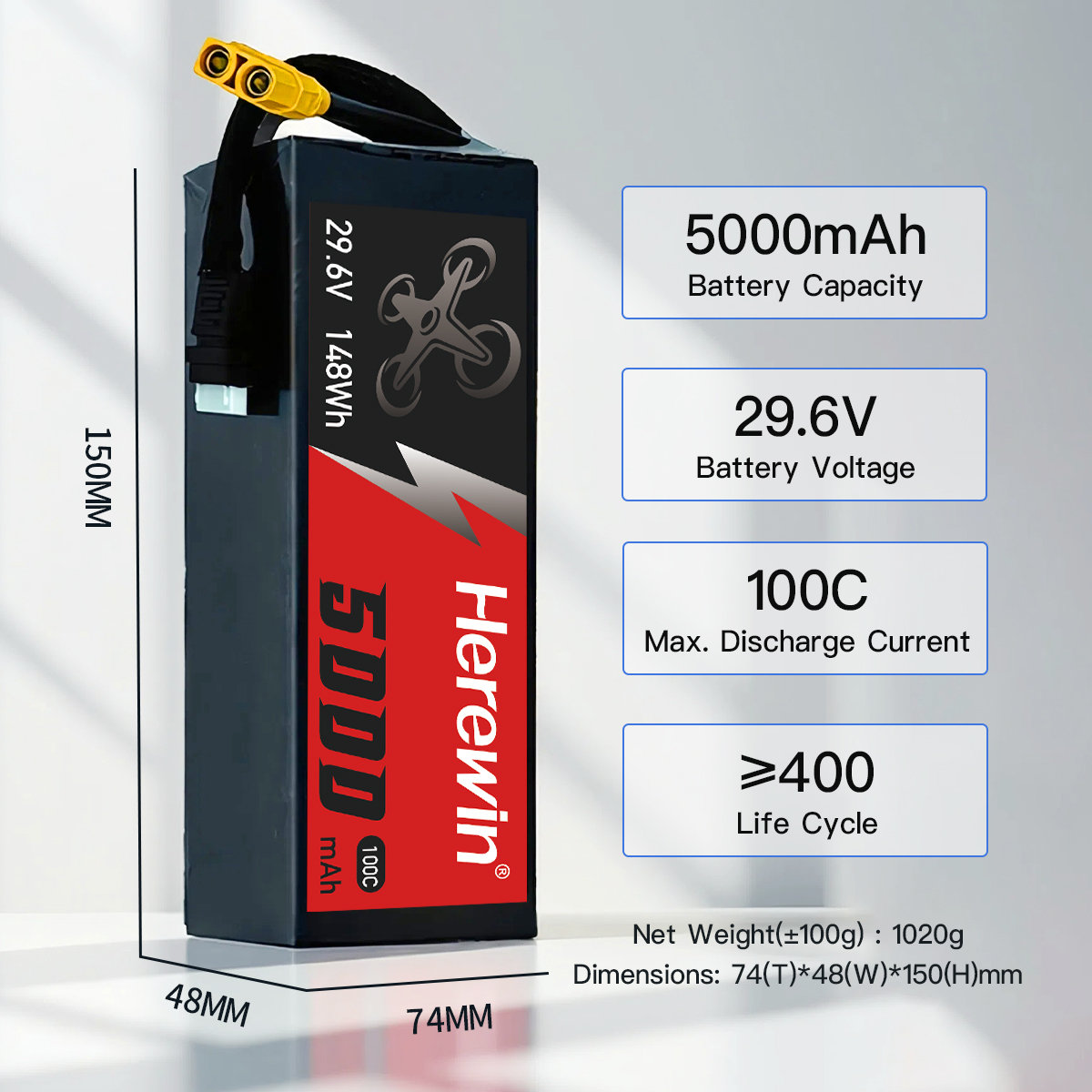 Herewin 100C 8S1P 29.6V 5000mAh (9)