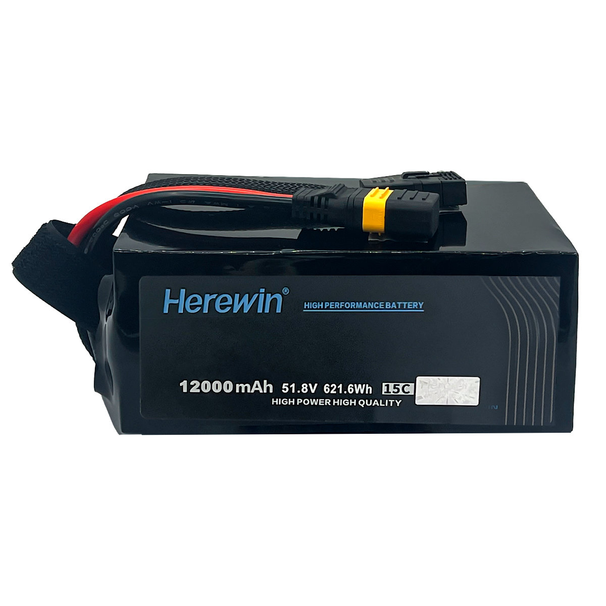 15C 14S1P 51.8V 12000mAh agricultural drone battery side view
