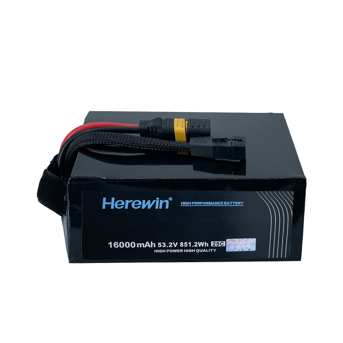 25C 14S1P 53.2V 16000mAh industrial UAV battery side view