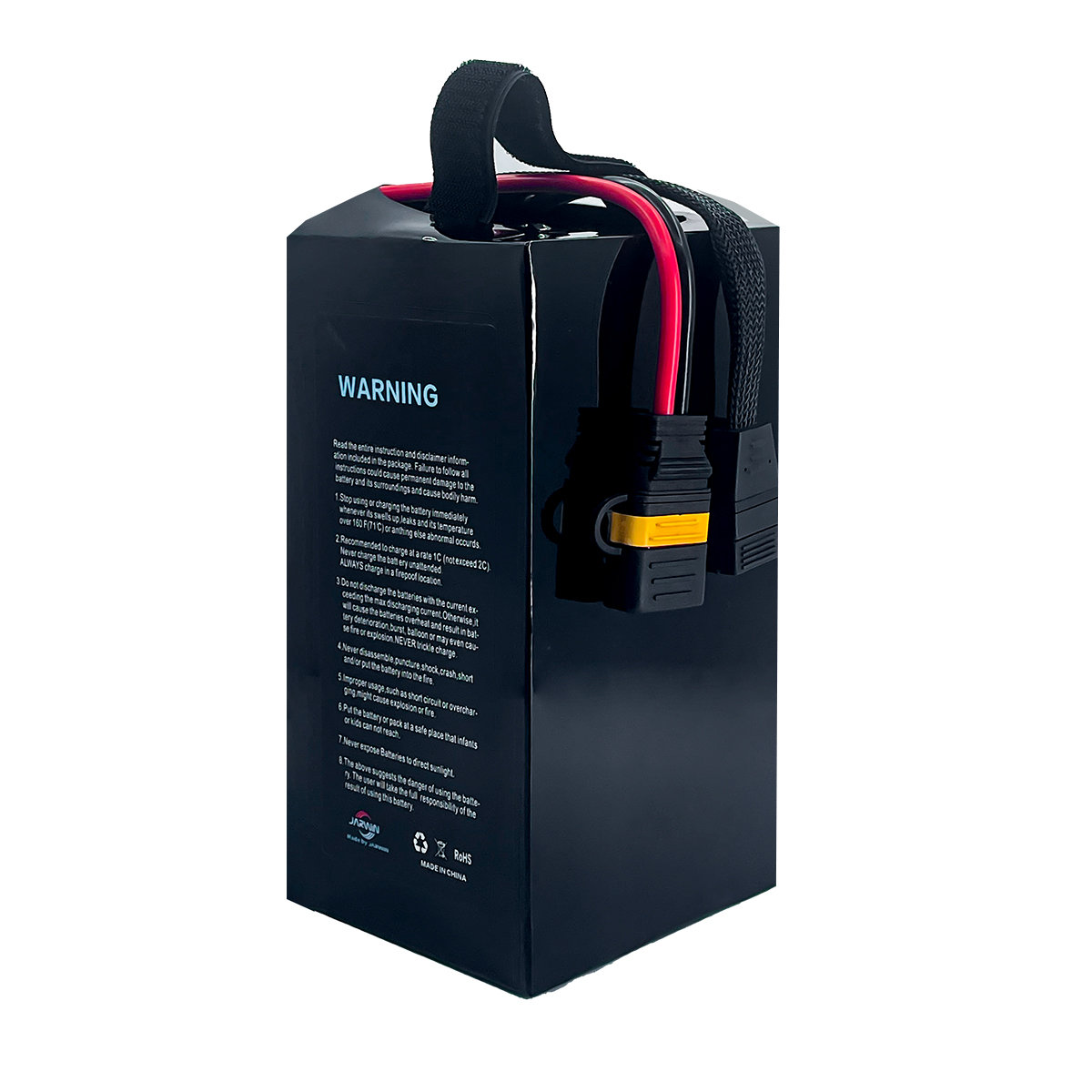 high capacity fast charging agricultural drone battery back view