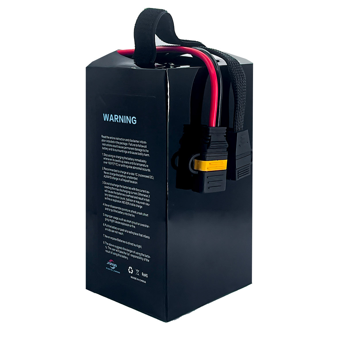 high-capacity agricultural drone battery back view