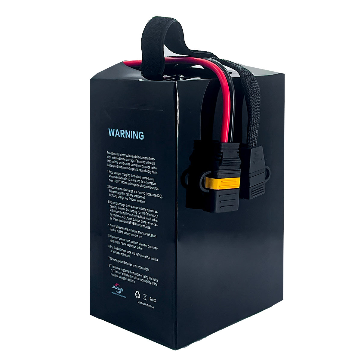 high-voltage industrial UAV battery back view