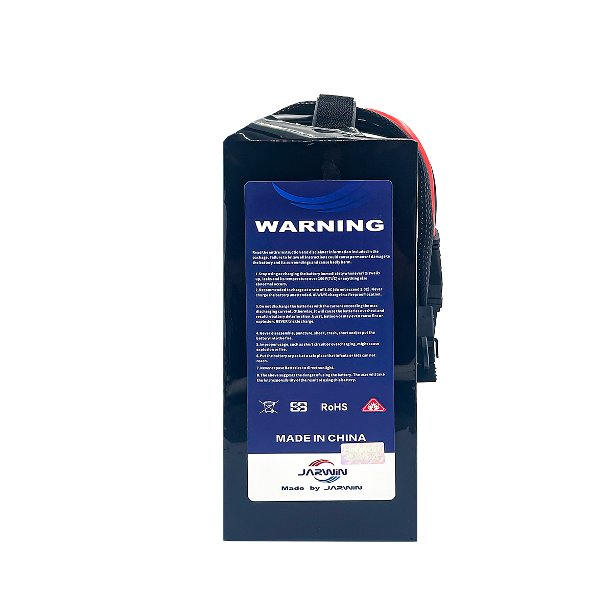 high energy density semi-solid UAV battery back view