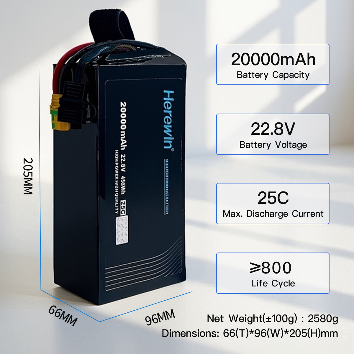 6S 20000mAh LiHV Drone Battery Details (4)