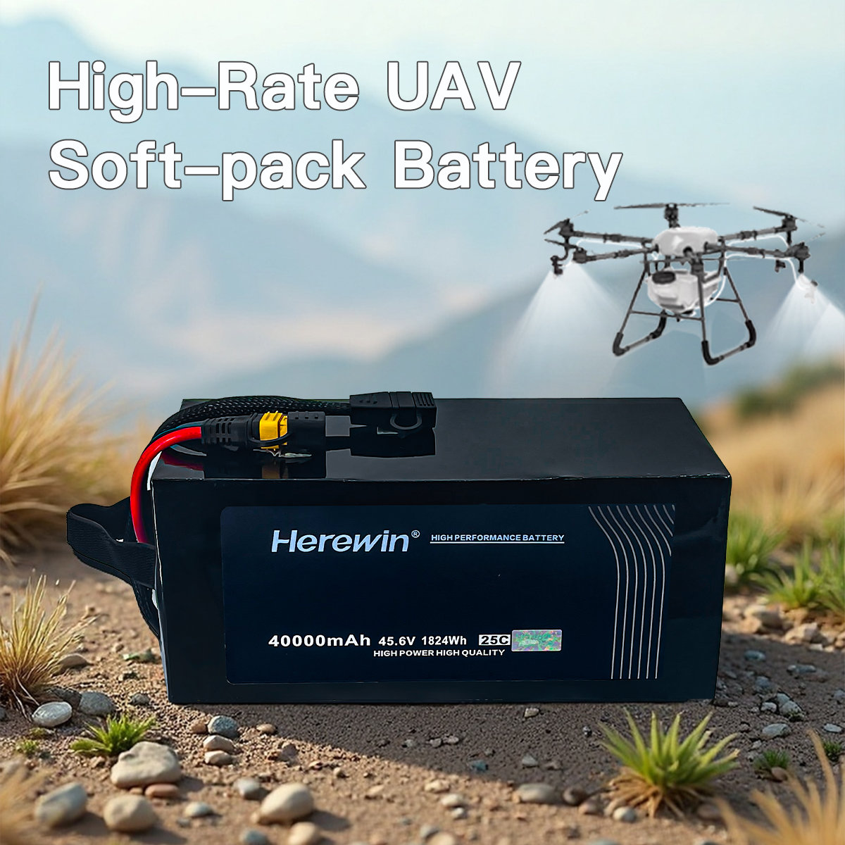 25C agricultural drone battery for crop spraying UAVs