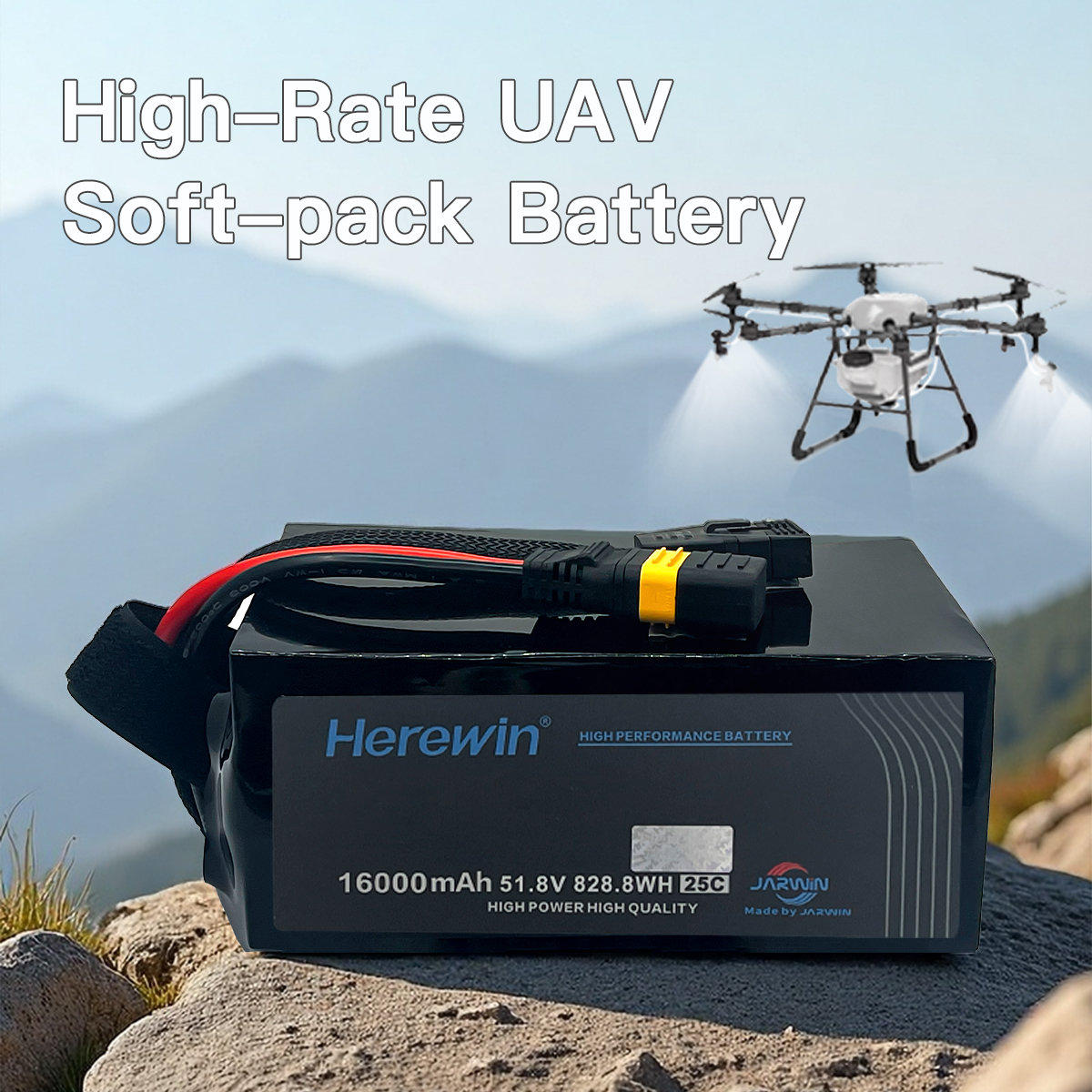 30C agricultural drone battery for crop spraying UAVs
