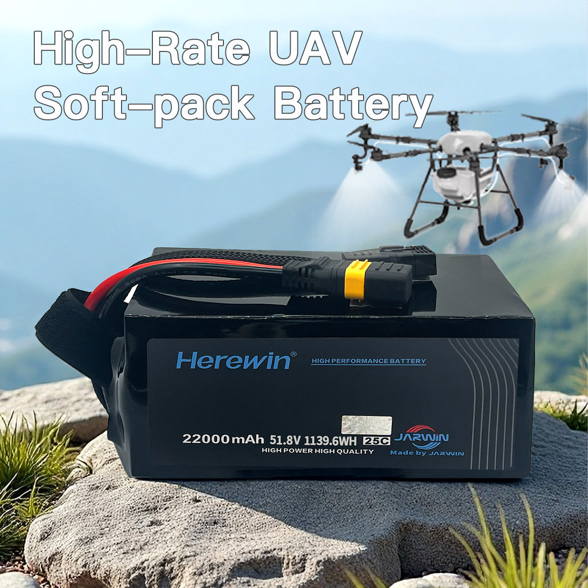 25C agricultural drone battery for crop spraying UAVs