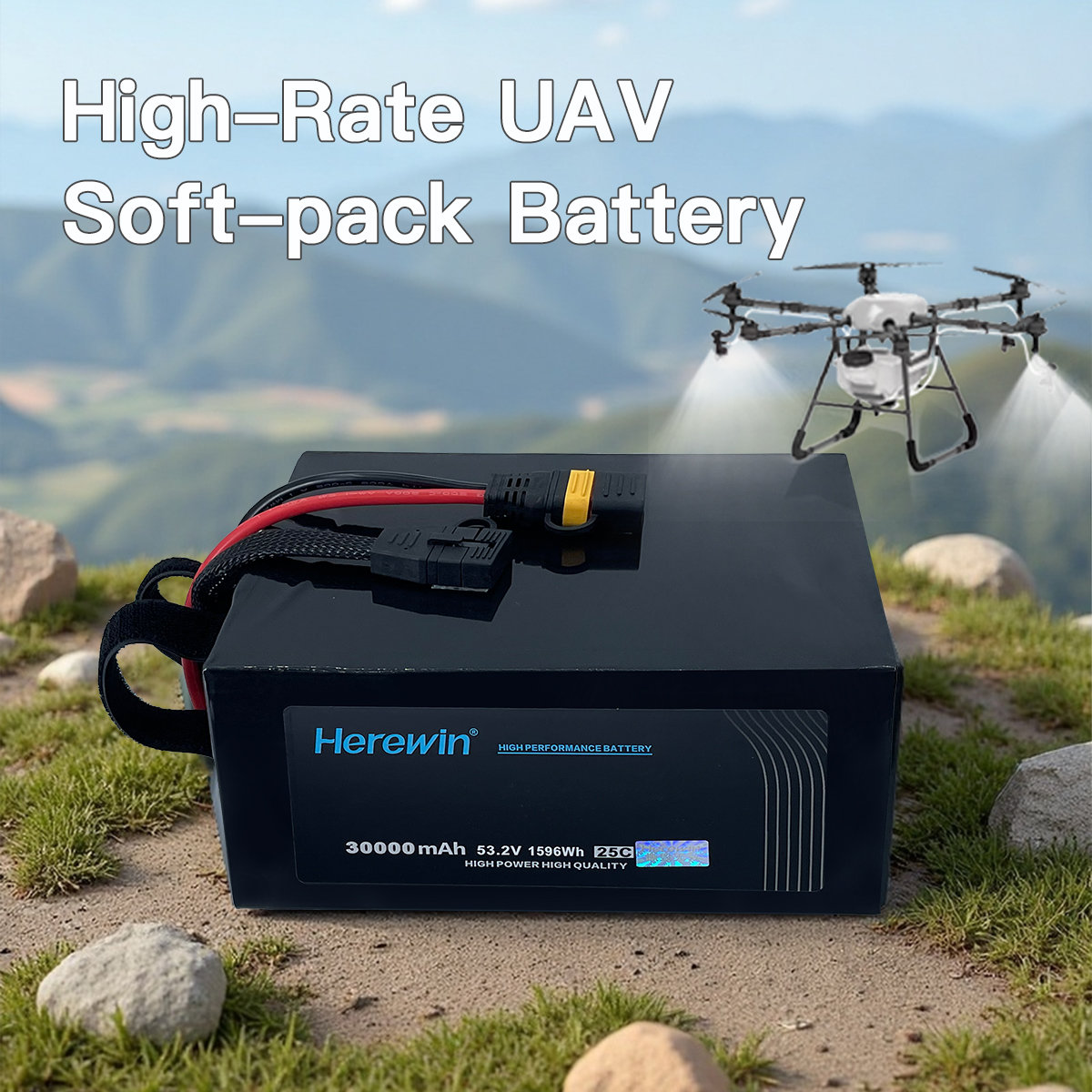 industrial UAV battery for cleaning delivery and inspection drones