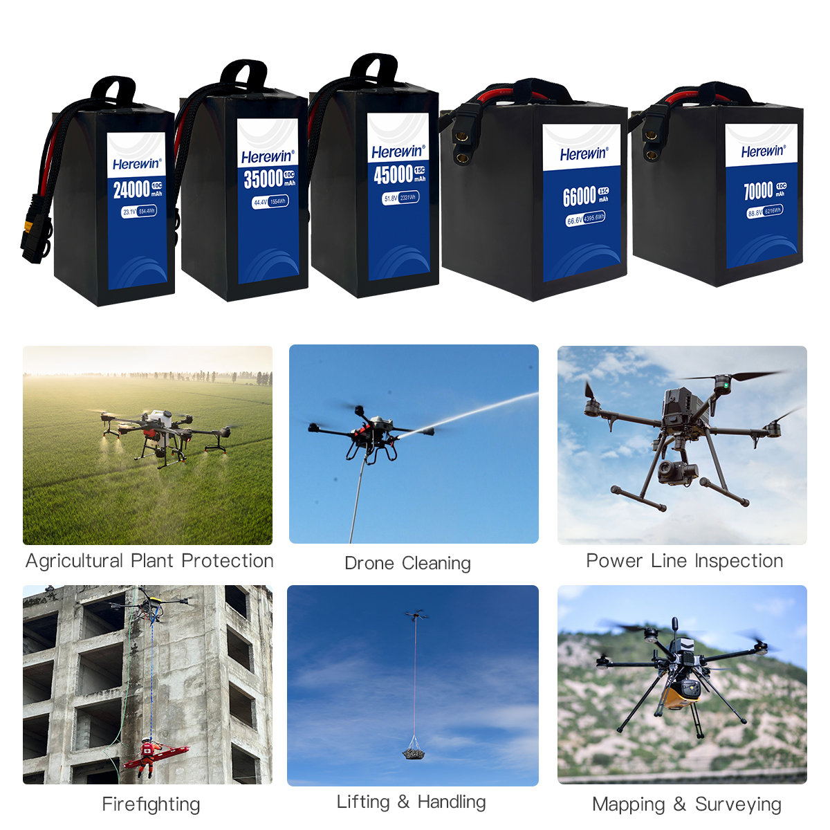 Herewin 12S1P 44.4V 26000mAh Semi-Solid UAV Battery (8)