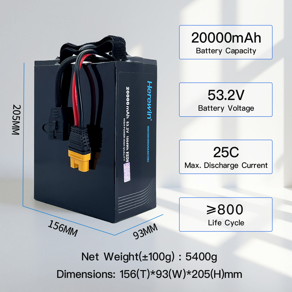 Herewin 14S 20000mAh 25C LiHV Drone Battery ()