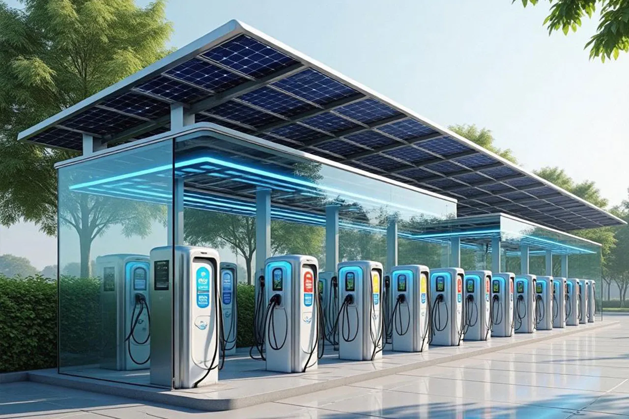 All-in-One Solar, Storage & Charging Station