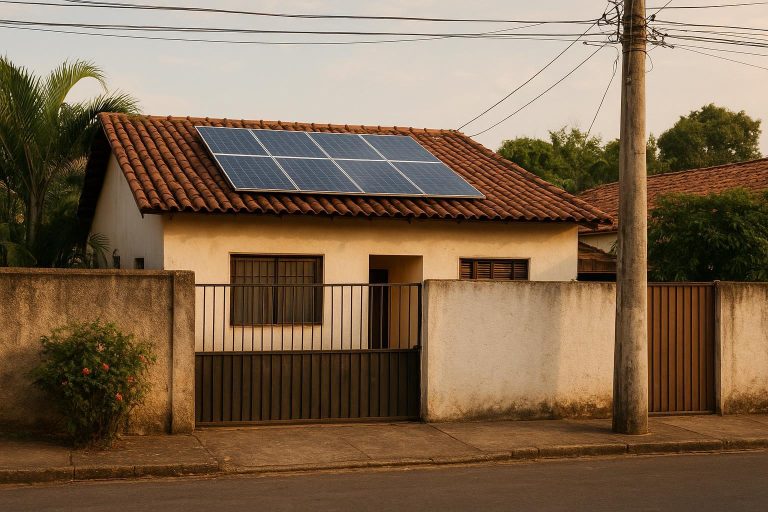 Ilustração de armazenamento de energia residencial modular com módulos empilháveis