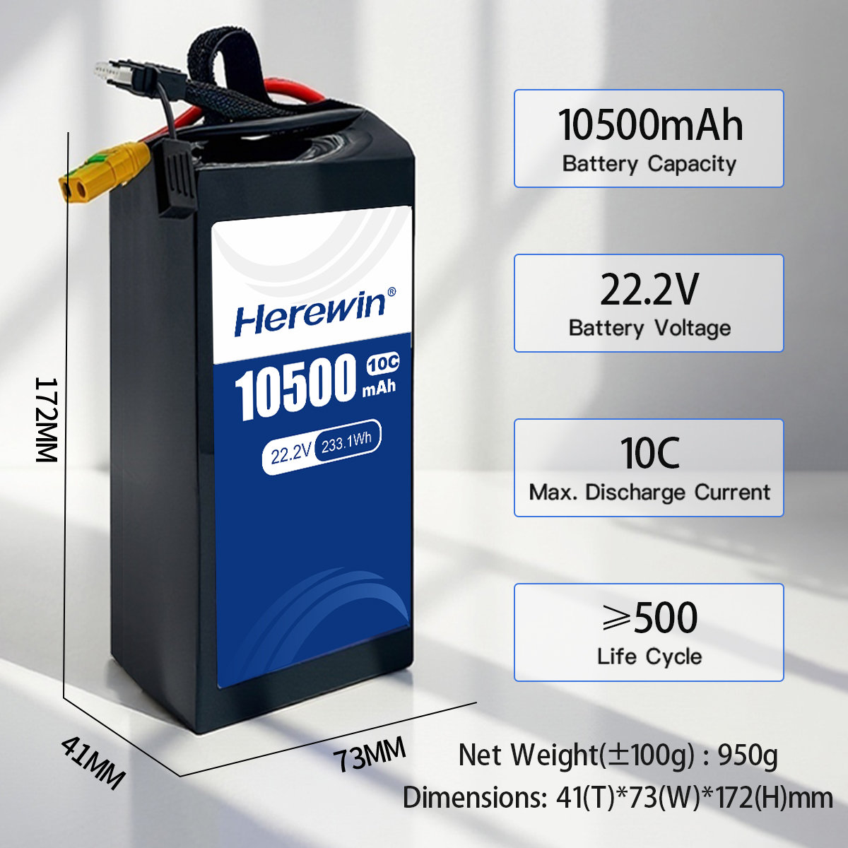 Herewin 10C 6S1P 22.2V 10500mAh (6)