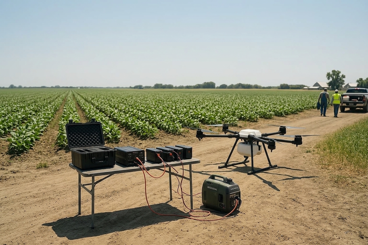 Agricultural drone battery ROI — ground time and field turnaround constraints