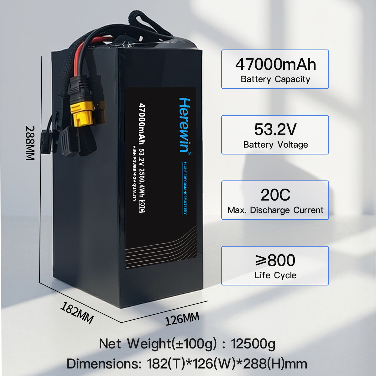 Herewin 14S 47000mAh 20C LiPo Drone Battery (5)