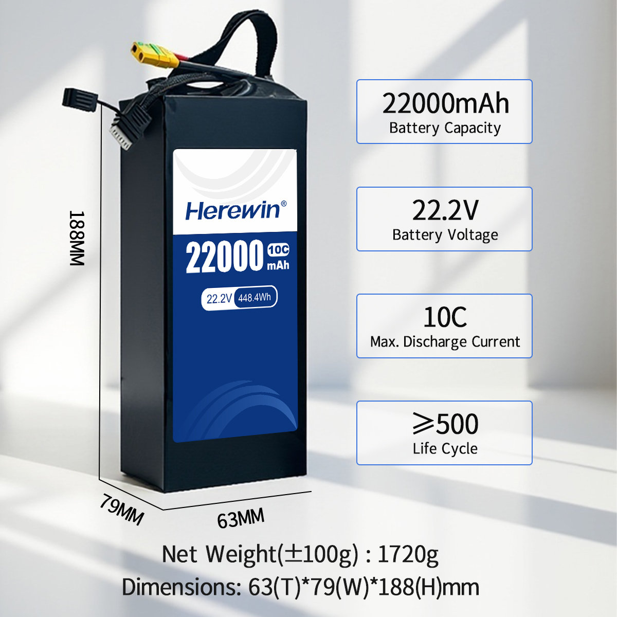 Herewin 22.2V 22Ah Semi-Solid UAV Battery (5)