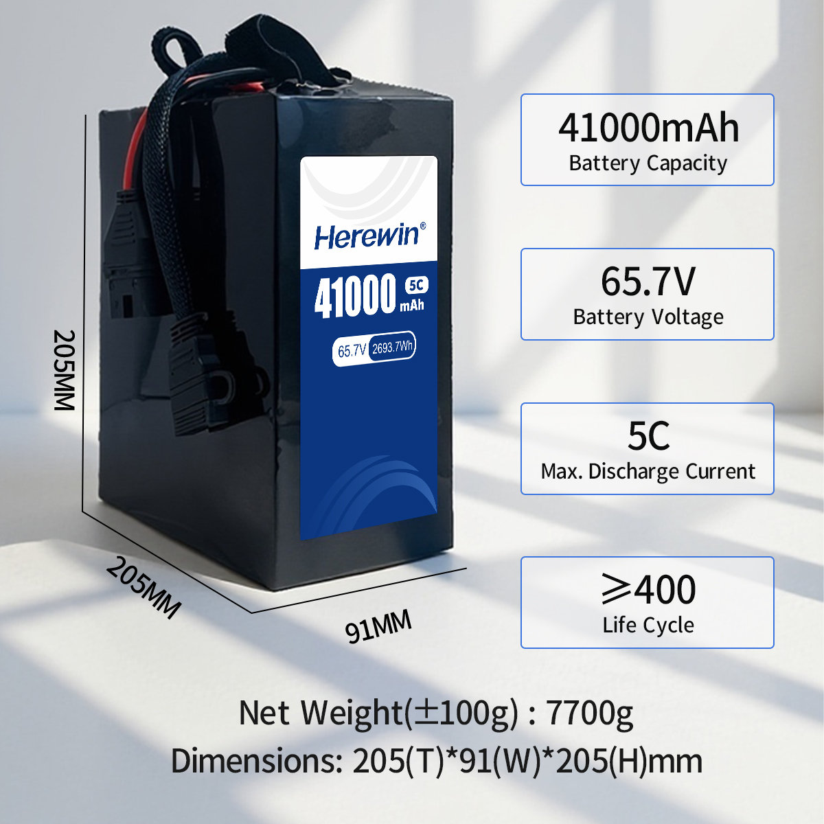 Herewin 65.7V 41Ah Semi-Solid UAV Battery (6)