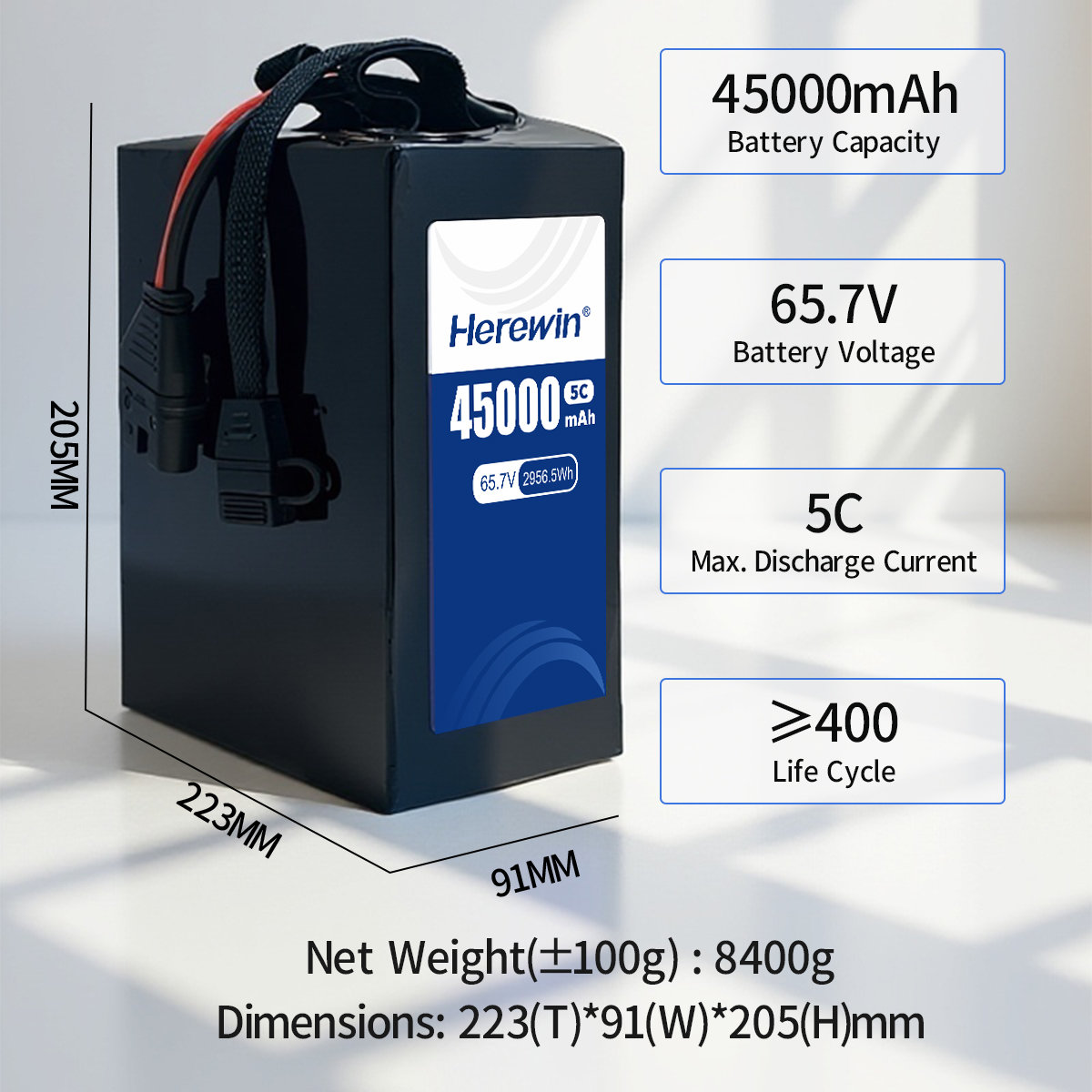 Herewin 65.7V 45Ah Semi-Solid UAV Battery (6)