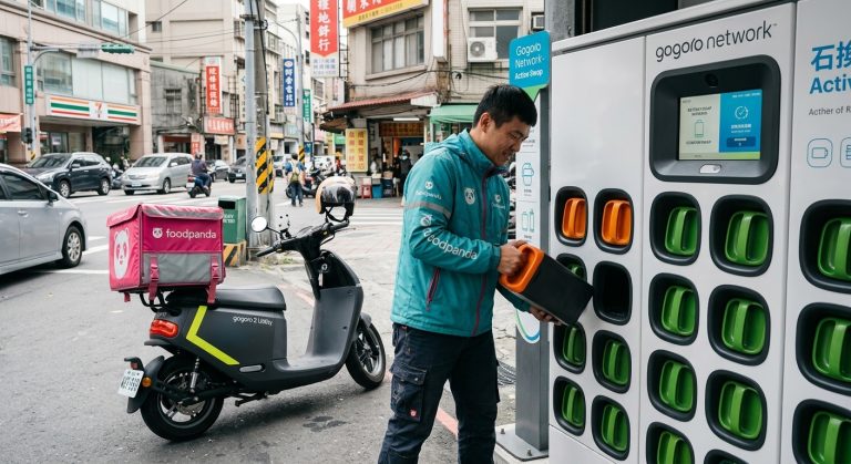 Commercial EV battery swapping station with smart BMS SOC telemetry and dynamic thermal monitoring