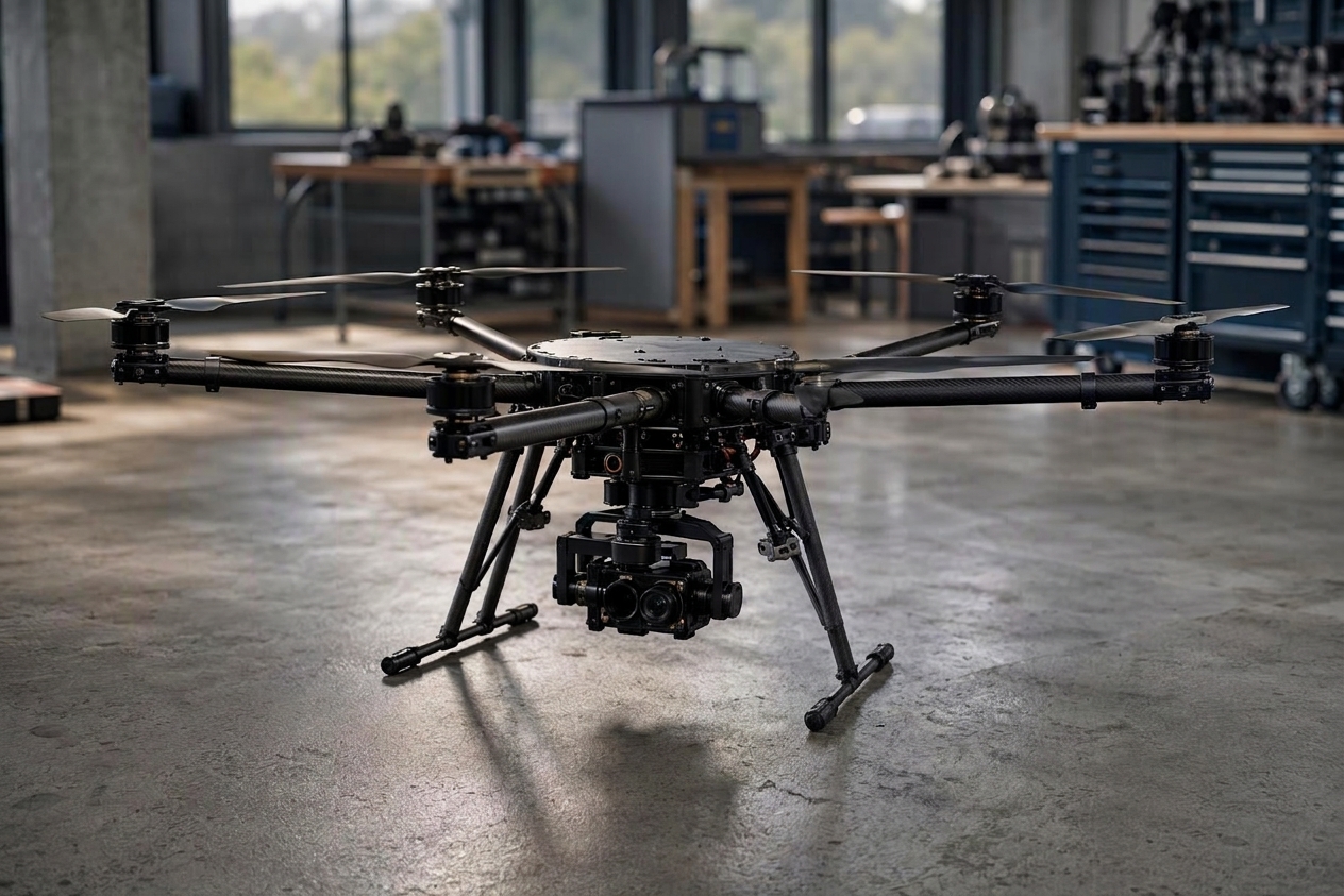 Industrial drone battery pack labelled 400Wh/kg shown beside a bare lithium cell to illustrate cell-level versus pack-level energy density